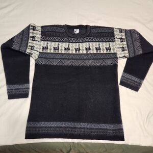 Aly Marka Alpaca Fuzzy Womens Sweater Sz Large Peru